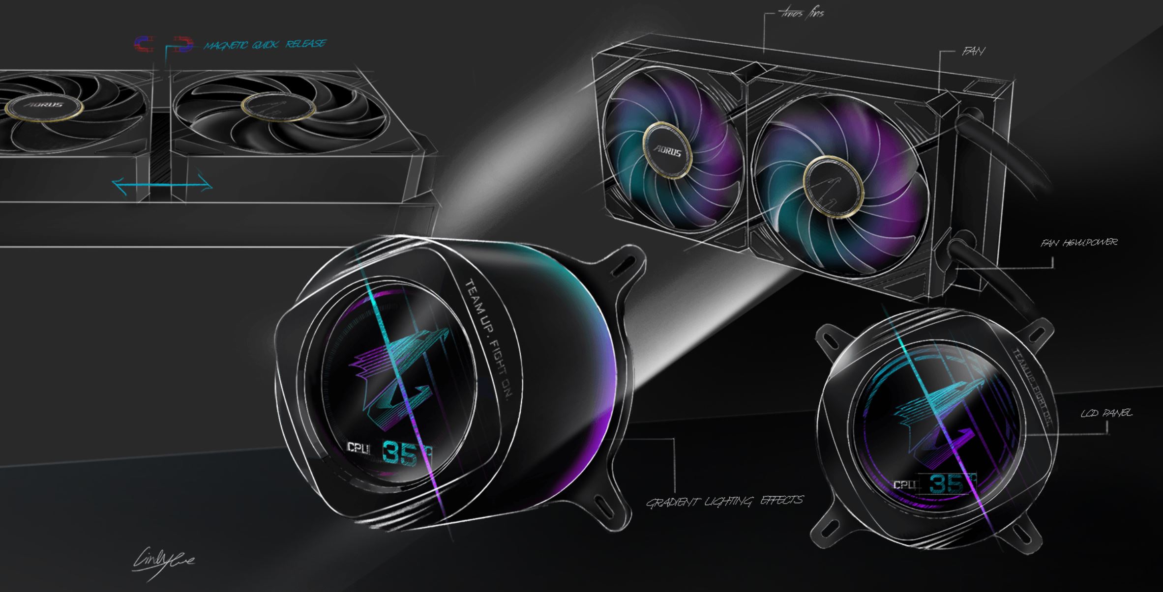 AORUS WATERFORCE X II 240 Liquid CPU Cooler, 240mm Radiator AORUS WATERFORCE X II 240 Liquid CPU Cooler, 240mm Radiator